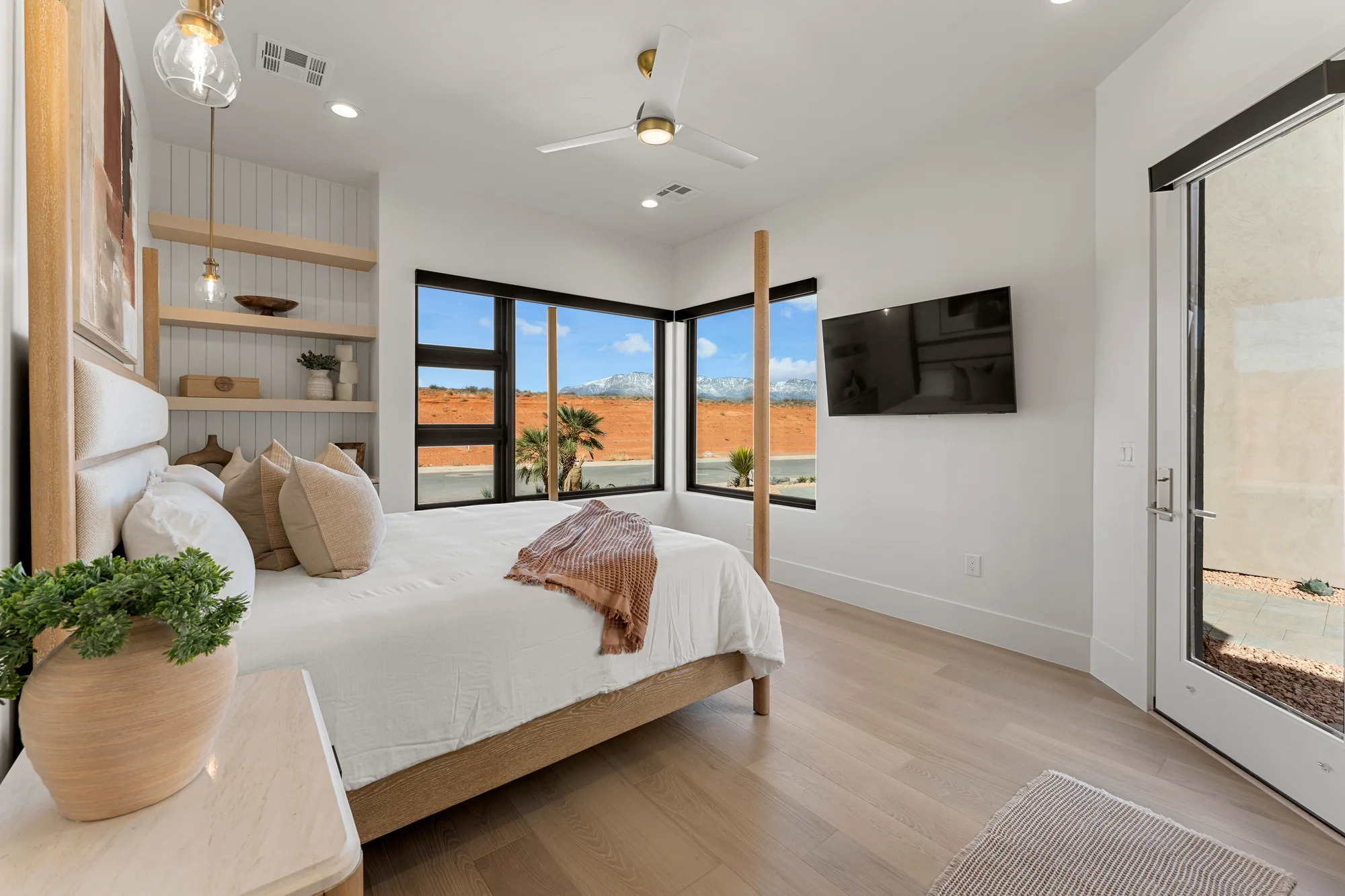 Guest bedroom at Desert Contemporary in St. George, Utah