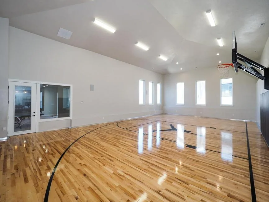 Basketball court wide at Lehi Custom in Lehi, Utah