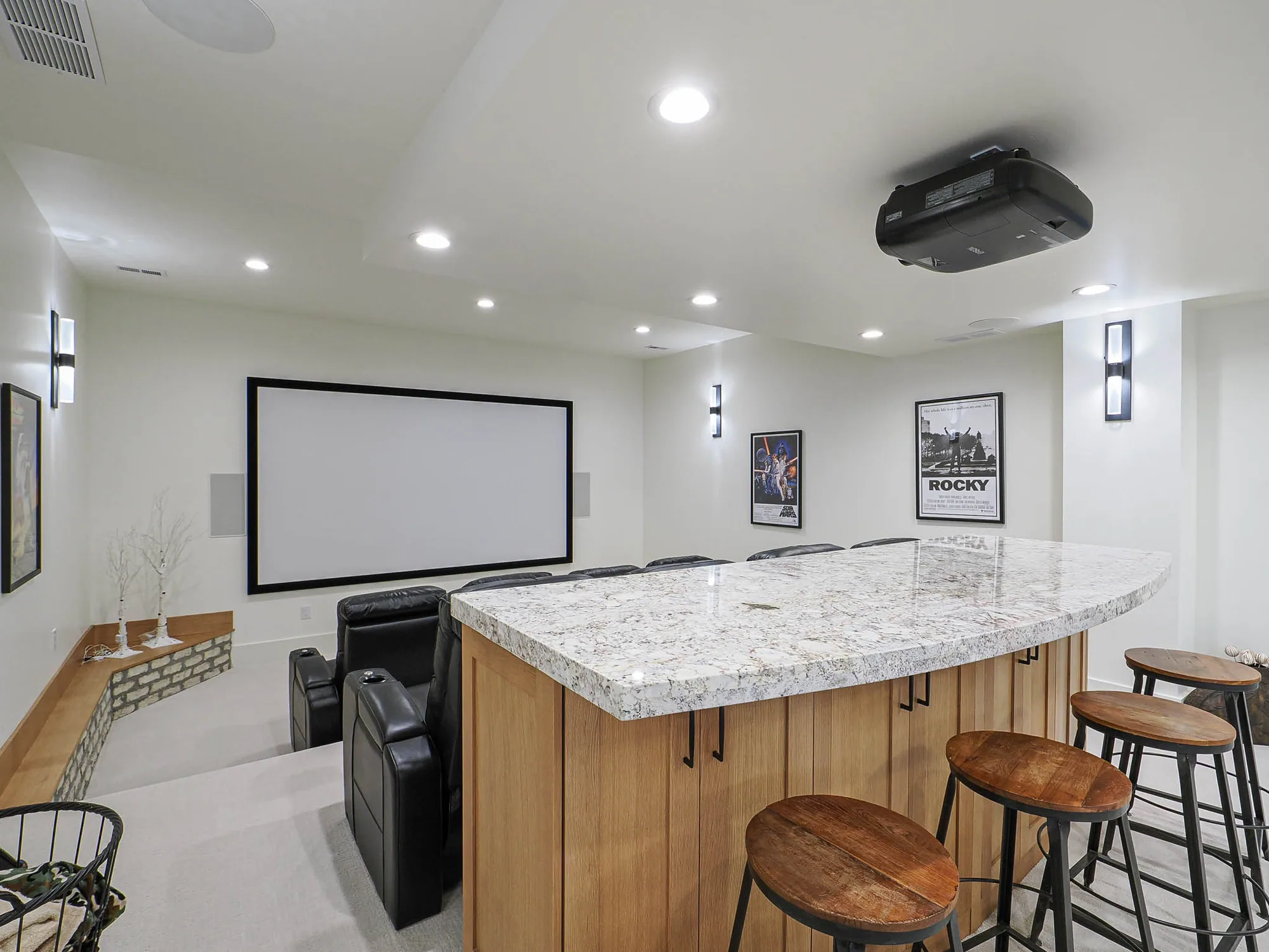 Theater room at Mapleton Modern in Mapleton, Utah